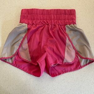 Revival Women's Pink and Gray High waisted Athletic Shorts! Size Small. Cute!